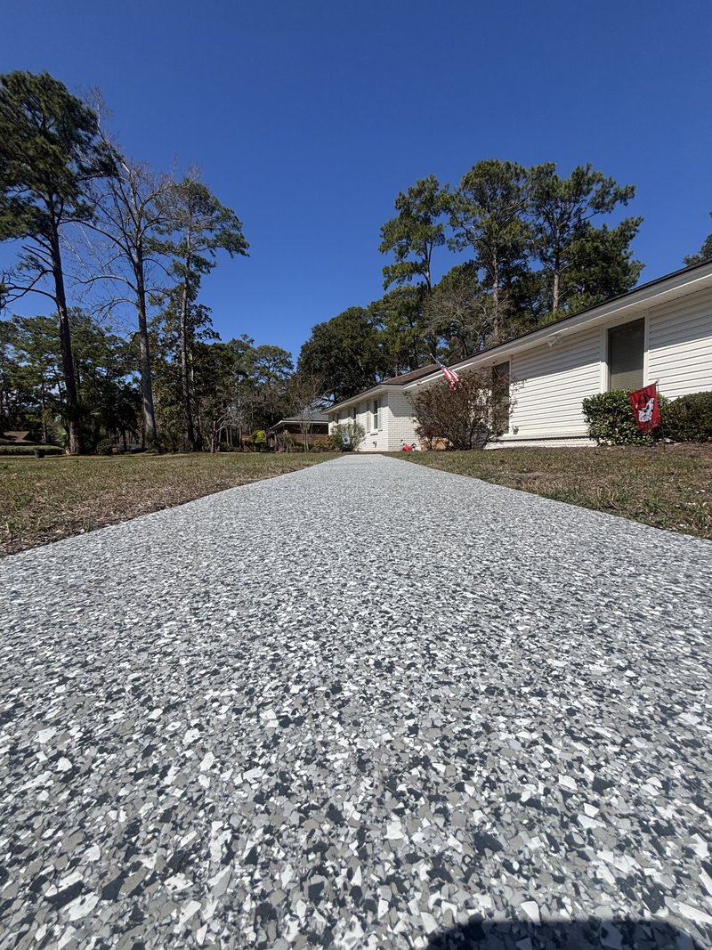 Driveway concrete overlay in Wilmington Island, GA