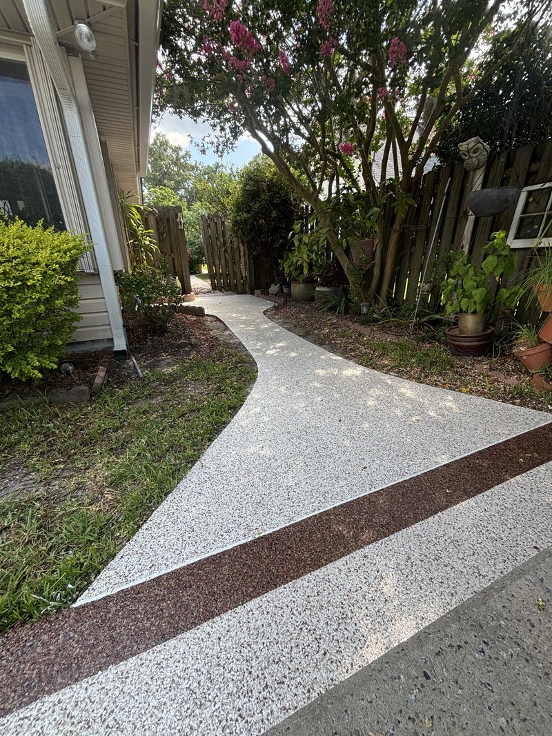 Walkway concrete coating in Richmond Hill, GA