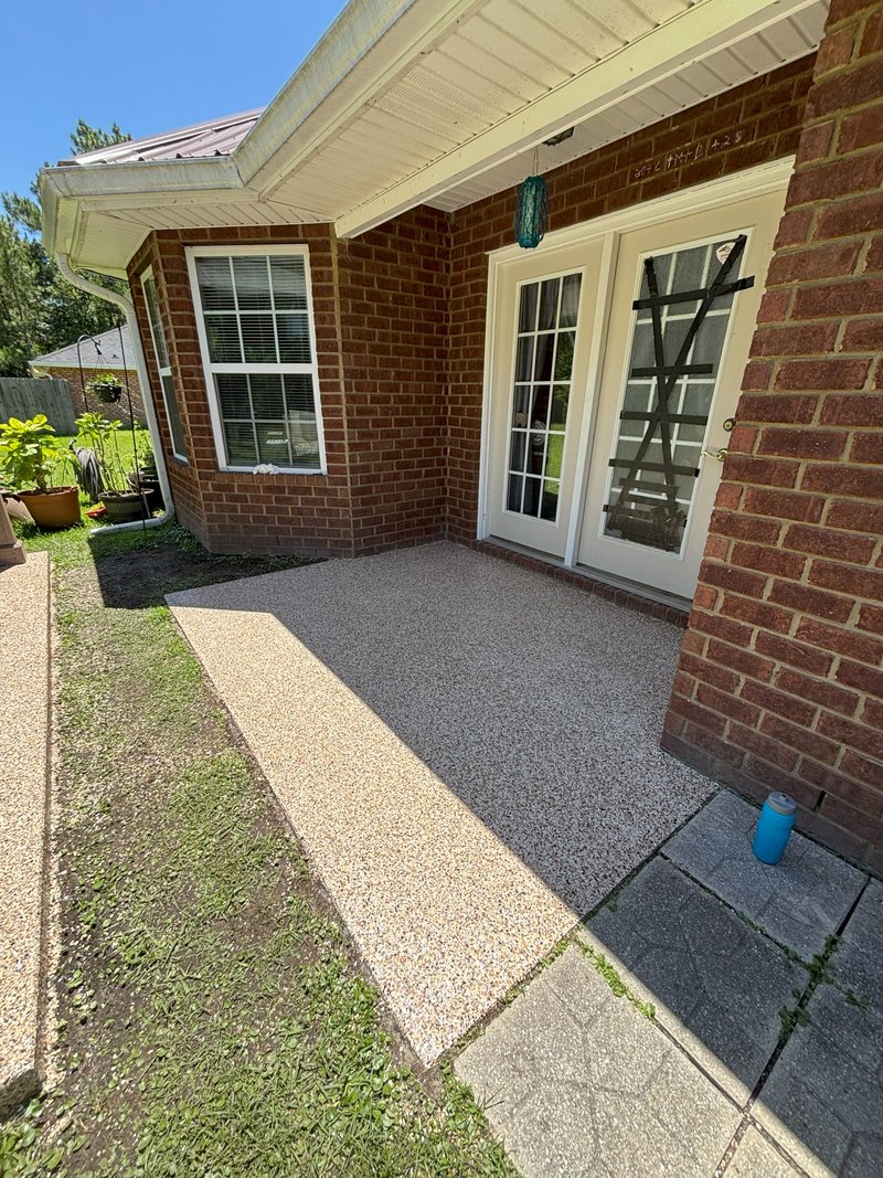 Patio concrete coating in Savannah, GA