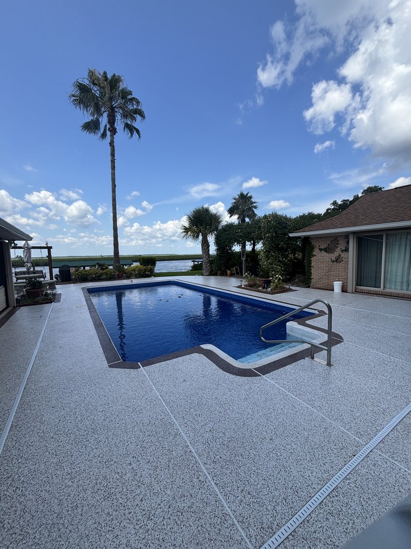 Pool deck resurfacing in Richmond Hill, GA