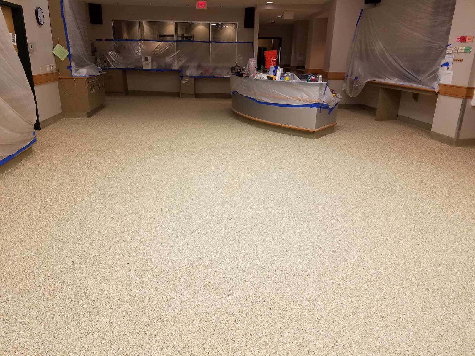 Commercial flake floor coating