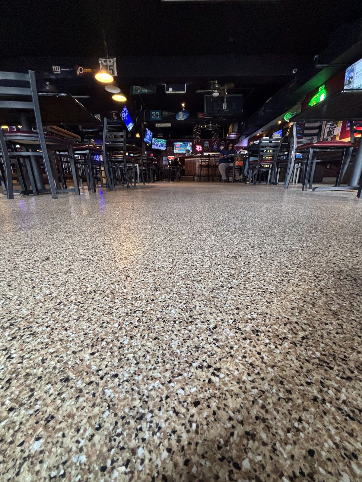 Commercial flake floor coating