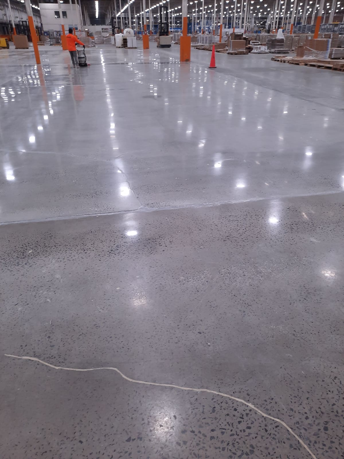Polished concrete floor