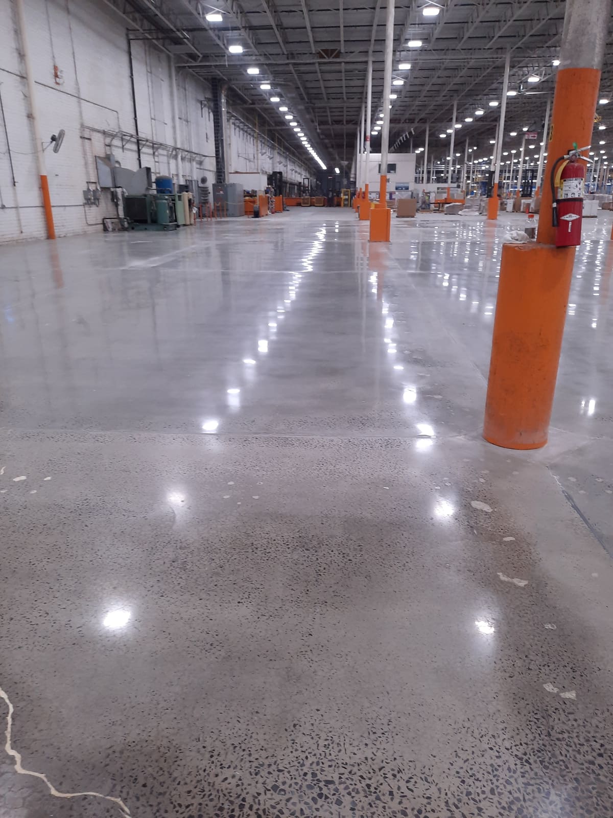 Polished concrete floor