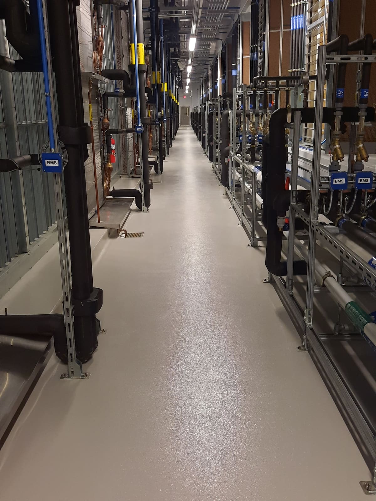 Solid color commercial floor coating