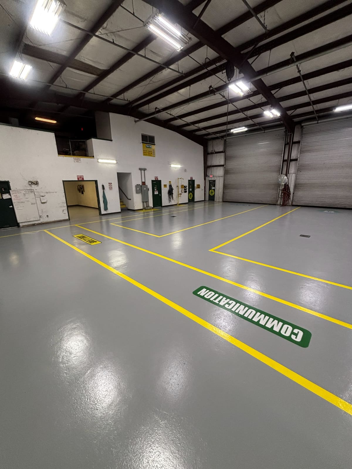 Solid color commercial floor coating