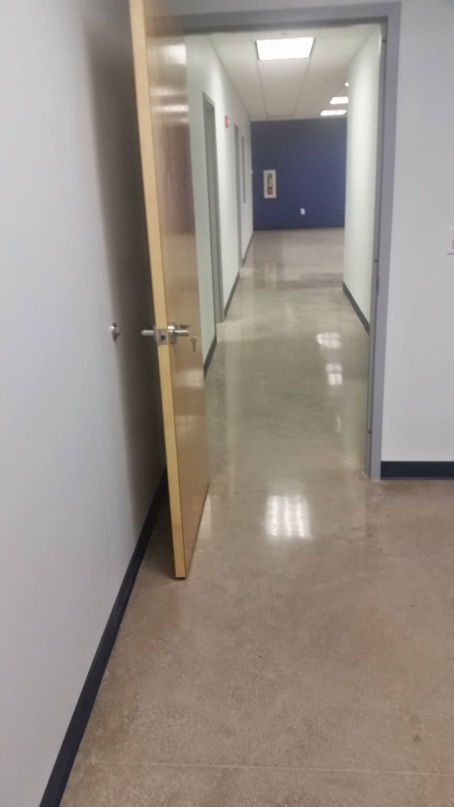 Stained and sealed concrete floor