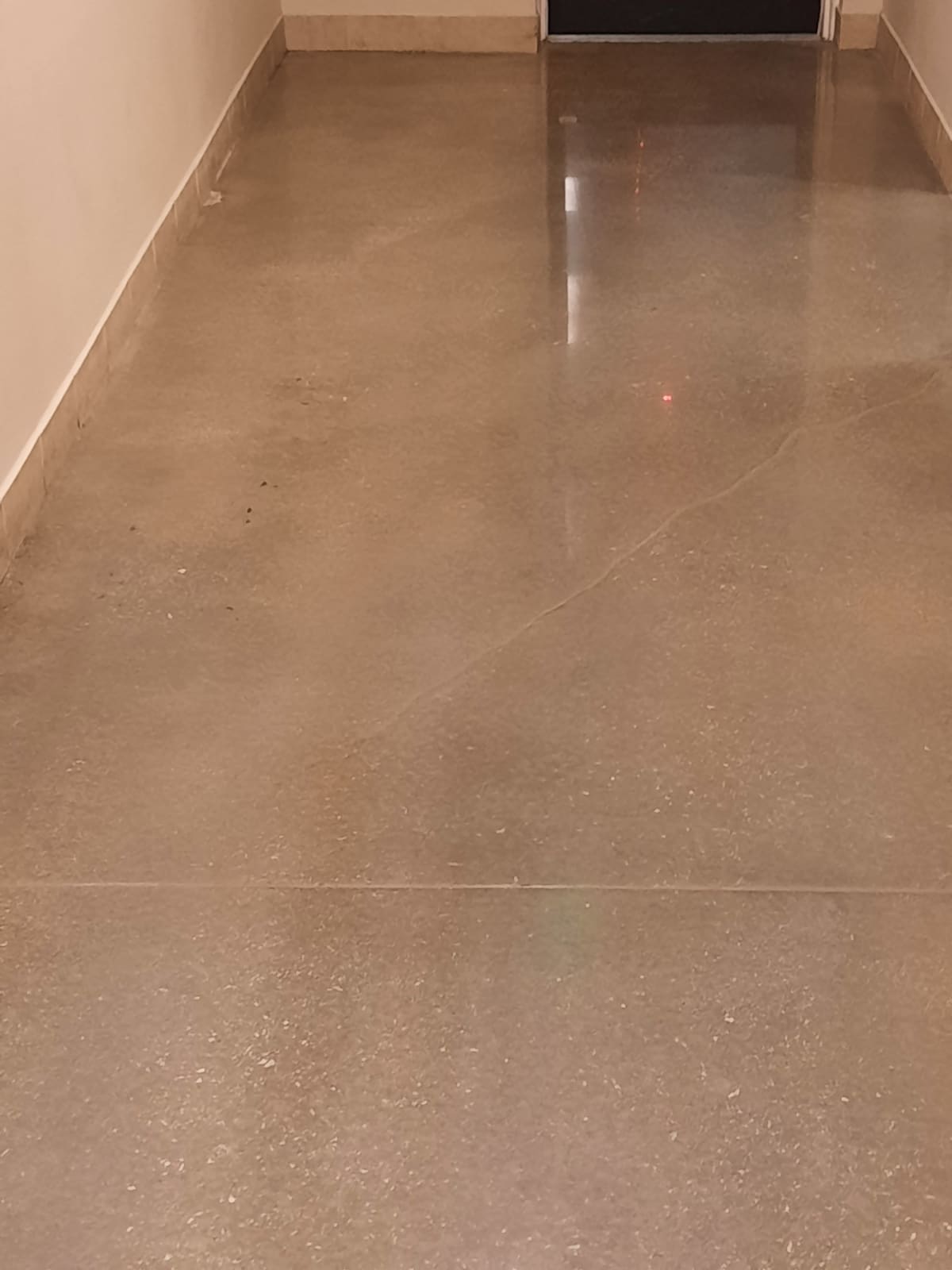 Stained and sealed concrete floor