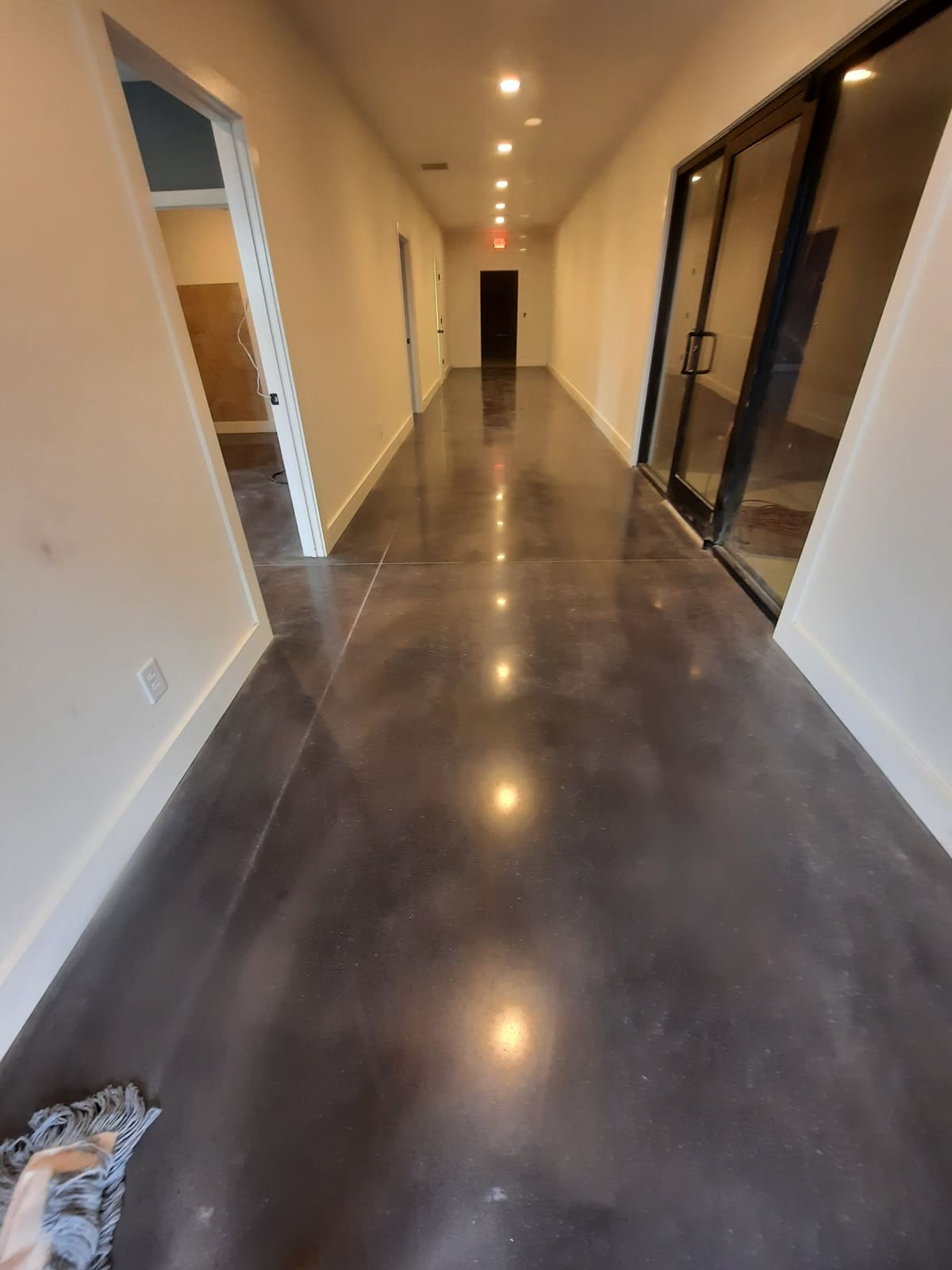 Stained and sealed concrete floor